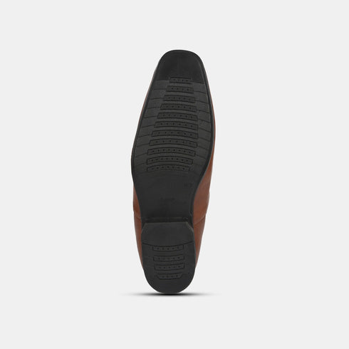 Bata Light Brown Slip-On Formal Shoes For Men (Style 8513267)