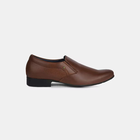 Bata Tan Formal Slip-On Shoes For Men (Style 8513452)