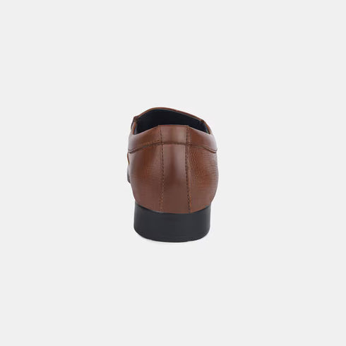 Bata Tan Formal Slip-On Shoes For Men (Style 8513452)