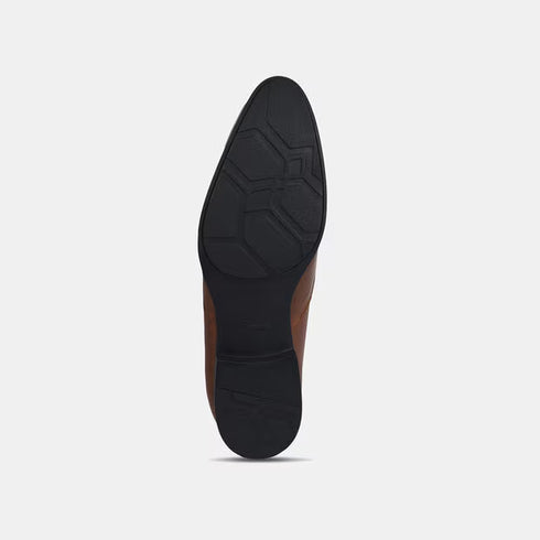 Bata Tan Formal Slip-On Shoes For Men (Style 8513452)