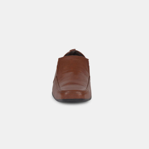 Bata Tan Formal Slip-On Shoes For Men (Style 8513553)