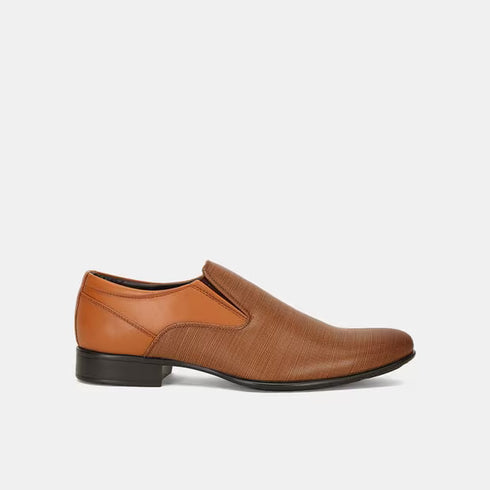 Bata Tan Formal Slip-On Shoes For Men (Style 8513864)