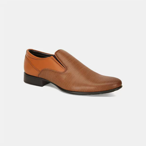 Bata Tan Formal Slip-On Shoes For Men (Style 8513864)