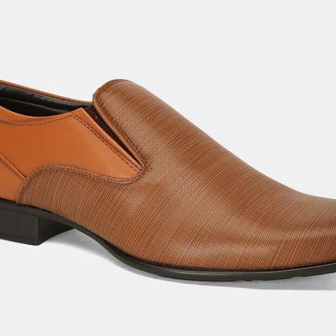 Bata Tan Formal Slip-On Shoes For Men (Style 8513864)