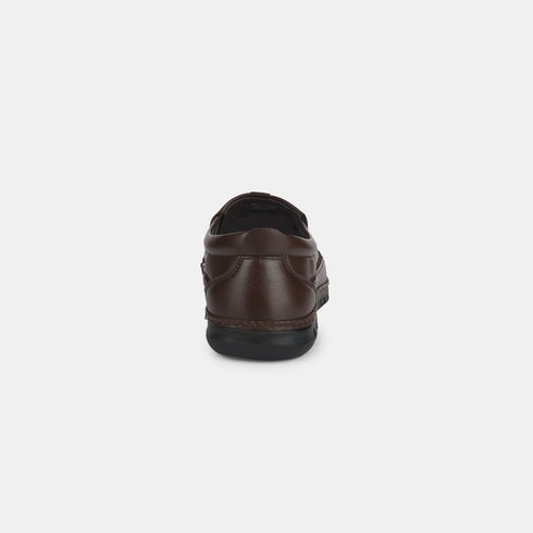 Bata Dark Brown Formal Slip-On Shoes For Men (Style 8514180)