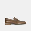 Bata Dark Brown Textured Formal Loafer Shoes For Men (Style 8514342)
