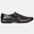 Bata Black Textured Round Toe Formal Slip-On Shoes For Men