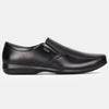 Bata Black Textured Round Toe Formal Slip-On Shoes For Men