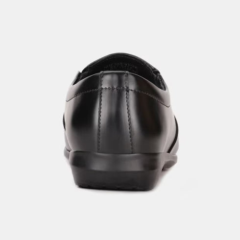 Bata Black Textured Round Toe Formal Slip-On Shoes For Men