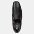 Bata Black Textured Round Toe Formal Slip-On Shoes For Men
