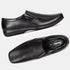 Bata Black Textured Round Toe Formal Slip-On Shoes For Men