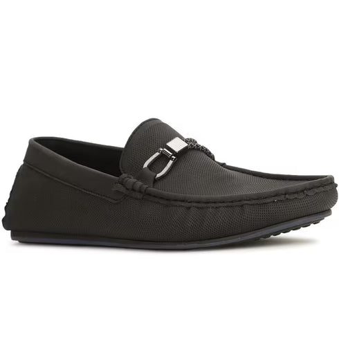 Red Label Black Loafers For Men