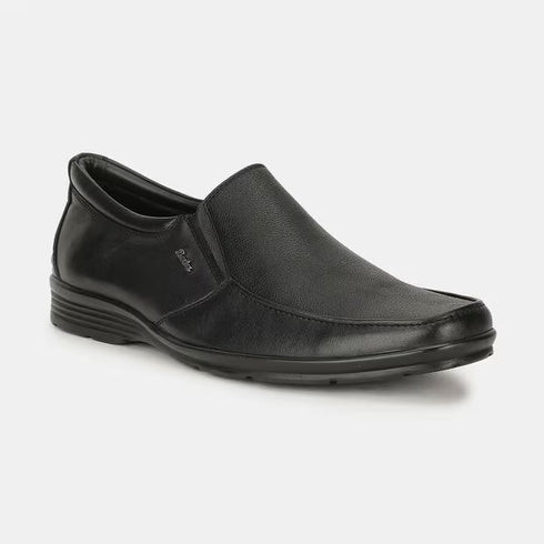 Bata Black Formal Slip-On Shoes For Men