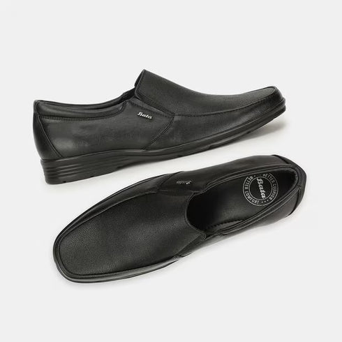 Bata Black Formal Slip-On Shoes For Men