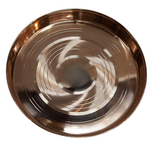 Copper Traditional Om Design Pooja Plate