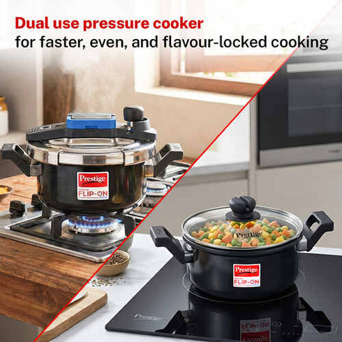 Prestige Svachh Flip-on Mini Hard Anodised Spillage Control Pressure Cooker 2 L