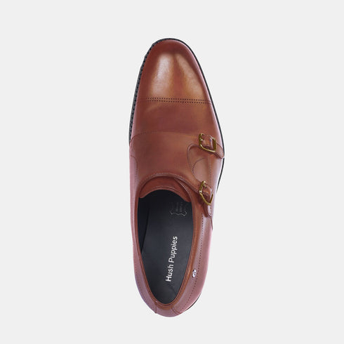 Hush Puppies Tan Monk Strap Formal Shoes For Men (Style 8543119)