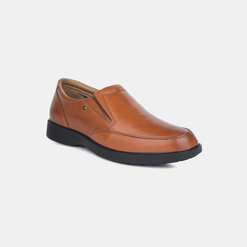 Bata Tan Formal Slip-On Shoes For Men (Style 8543318)