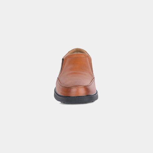 Bata Tan Formal Slip-On Shoes For Men (Style 8543318)
