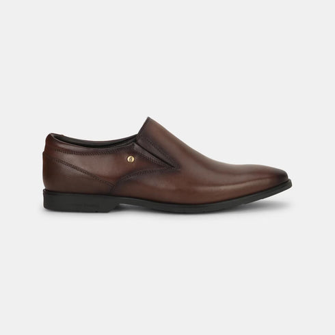 Hush Puppies Dark Brown Slip On Formal Shoes For Men (Style 8544047)