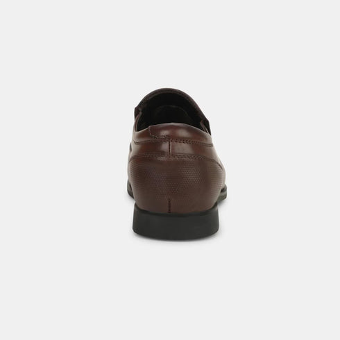 Hush Puppies Dark Brown Slip On Formal Shoes For Men (Style 8544047)