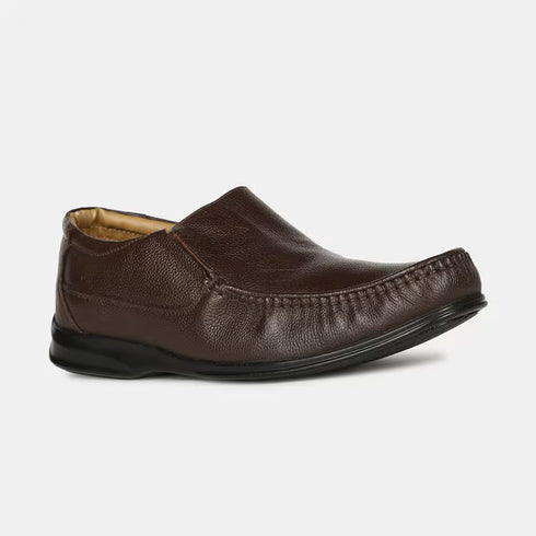 Bata Brown Moccasins With Lace-Up Detail For Men