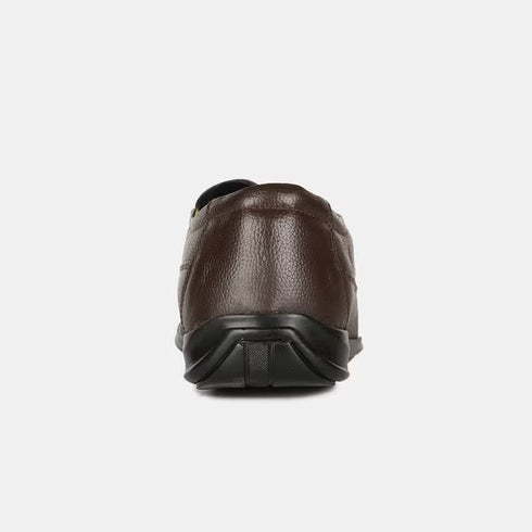 Bata Brown Moccasins With Lace-Up Detail For Men