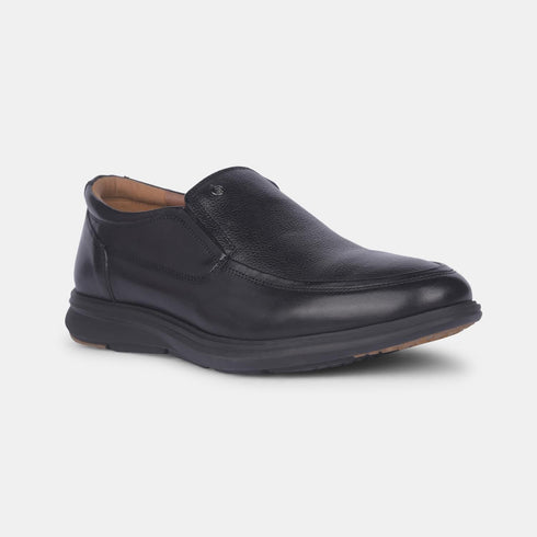 Hush Puppies Black Slip On Formal Shoes For Men (Style 8546031)