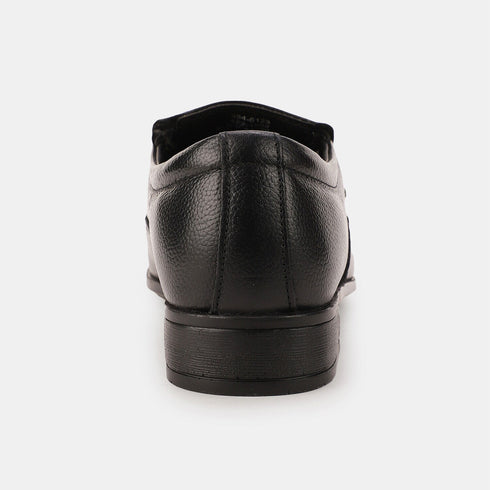 Bata Black Leather Formal Slip-On Shoes For Men (Style 8546123)