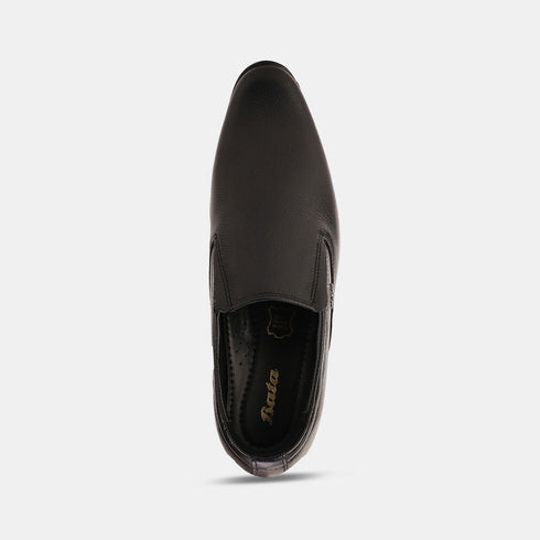 Bata Black Leather Formal Slip-On Shoes For Men (Style 8546123)