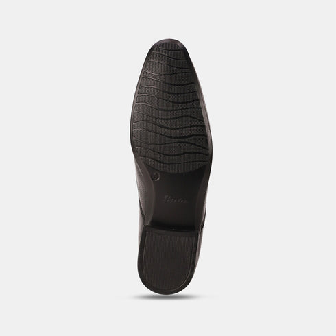 Bata Black Leather Formal Slip-On Shoes For Men (Style 8546123)