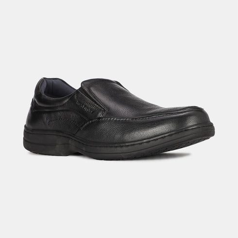 Hush Puppies Black Slip On Formal Shoes For Men (Style 8546139)