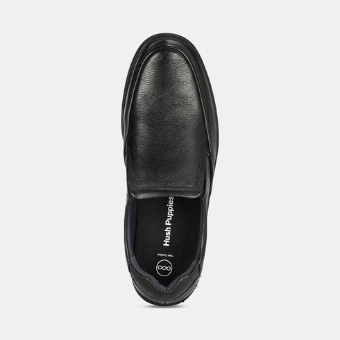 Hush Puppies Black Slip On Formal Shoes For Men (Style 8546139)