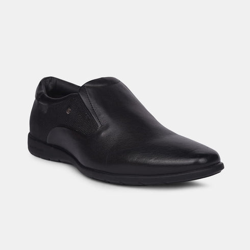 Hush Puppies Black Slip On Formal Shoes For Men (Style 8546234)