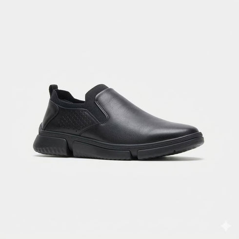 Hush Puppies Black Slip-On Formal Shoes For Men (Style 8546242)