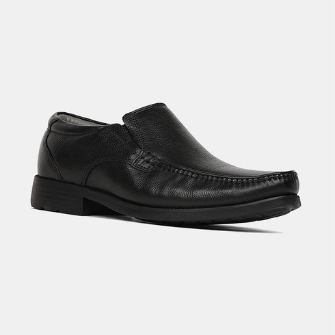 Hush Puppies Black Slip On Formal Shoes For Men (Style 8546624)