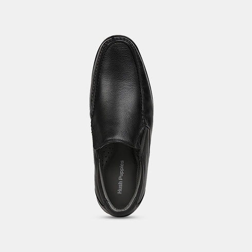 Hush Puppies Black Slip On Formal Shoes For Men (Style 8546624)