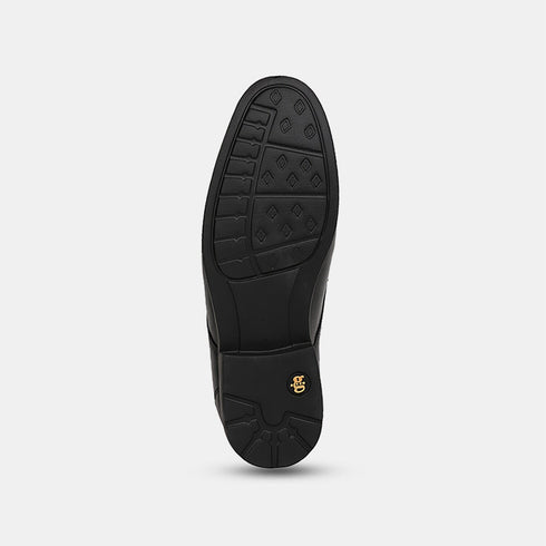 Hush Puppies Black Slip On Formal Shoes For Men (Style 8546624)