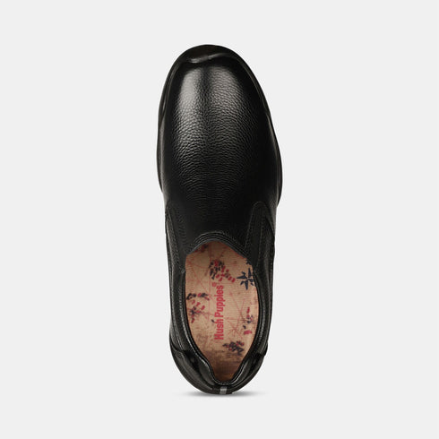 Hush Puppies Black Slip On Formal Shoes For Men (Style 8546707)
