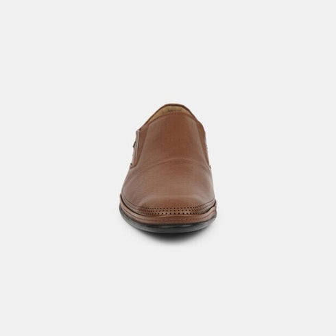 Bata Tan Formal Slip-On Shoes For Men (Style 8553450)