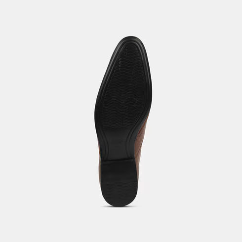 Bata Tan Formal Slip-On Shoes For Men (Style 8553450)
