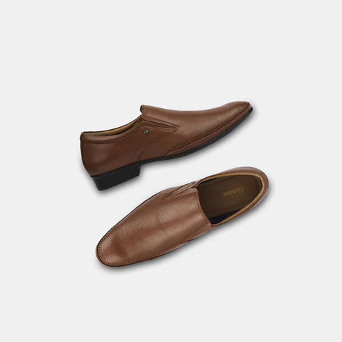 Bata Tan Formal Slip-On Shoes For Men (Style 8553450)