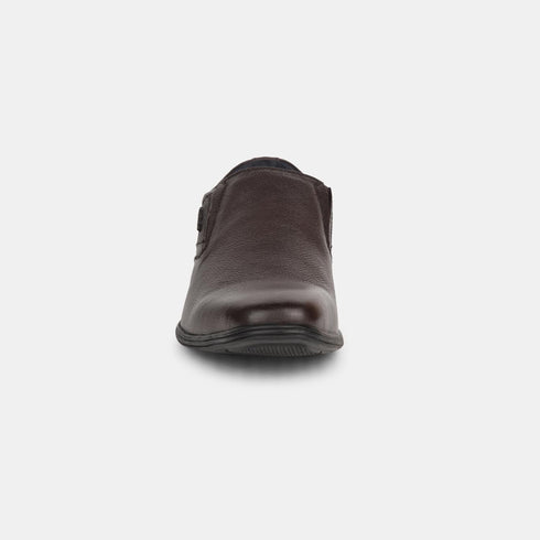 Hush Puppies Dark Brown Slip On Formal Shoes For Men (Style 8554002)