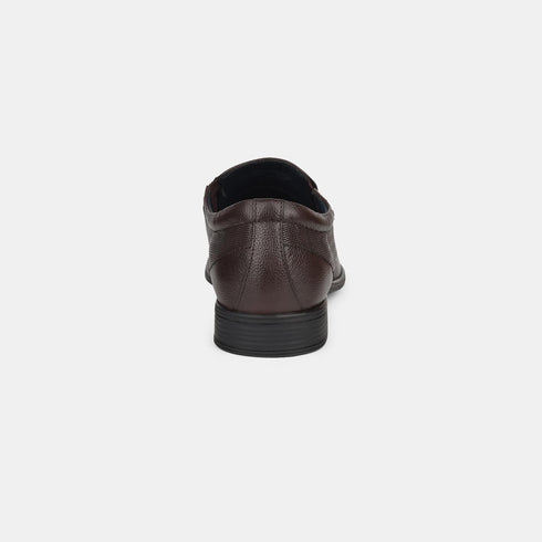 Hush Puppies Dark Brown Slip On Formal Shoes For Men (Style 8554002)
