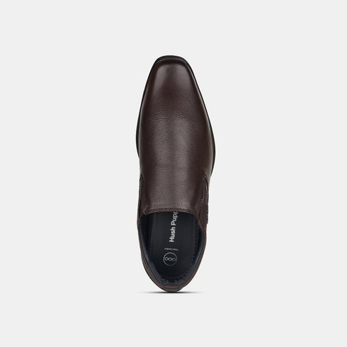 Hush Puppies Dark Brown Slip On Formal Shoes For Men (Style 8554002)