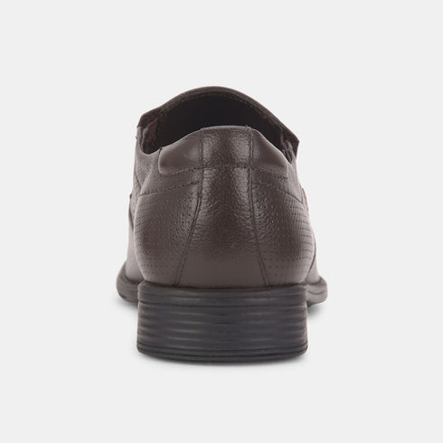 Hush Puppies Dark Brown Slip On Formal Shoes For Men (Style 8554042)