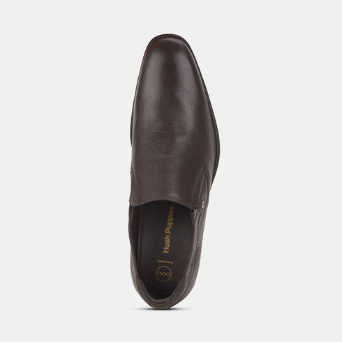 Hush Puppies Dark Brown Slip On Formal Shoes For Men (Style 8554042)