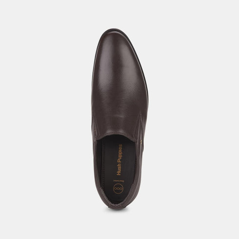 Hush Puppies Brown Slip On Formal Shoes For Men (Style 8554050)
