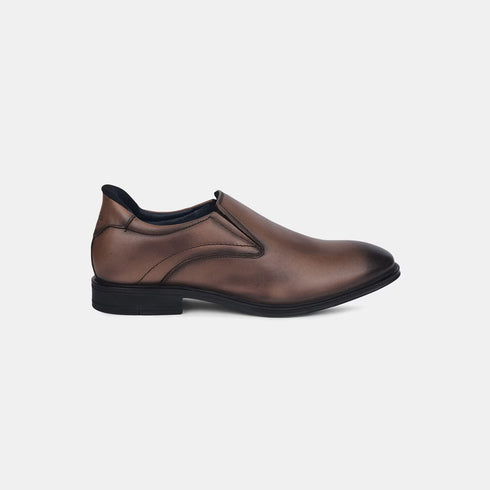 Bata Brown Formal Slip-On Shoes For Men (Style 8554267)