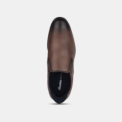 Bata Brown Formal Slip-On Shoes For Men (Style 8554267)
